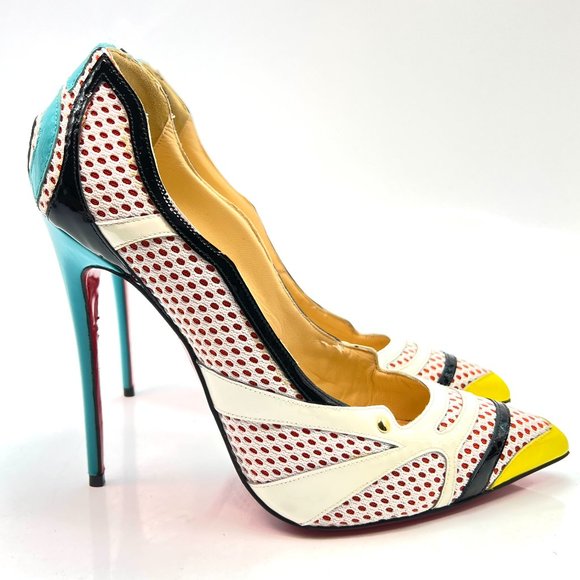 Christian Louboutin Shoes - 🎁❄️XMAS SALE🎄🎅NO OFFERS☃️🌲Christian Louboutin Blue Yellow Tronetta 120 39.5